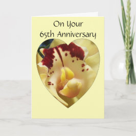Orchid Personlig 65e Bröllop-årsdag Kort