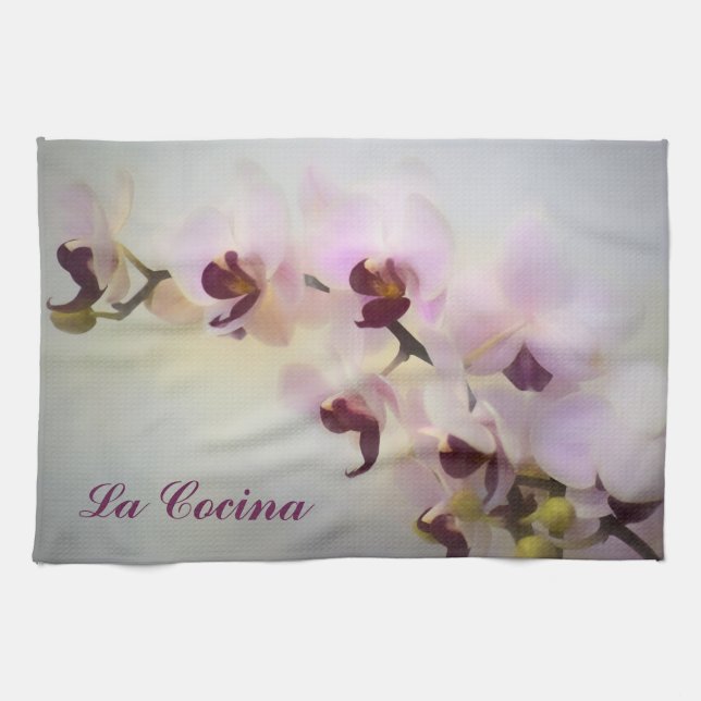 Orchid Photo Painting Kitchen Towel Kökshandduk (Horisontell)