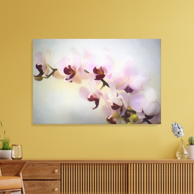 Orchid Photo Painting Wrapped Canvas (Insitu (Vardagsrum))