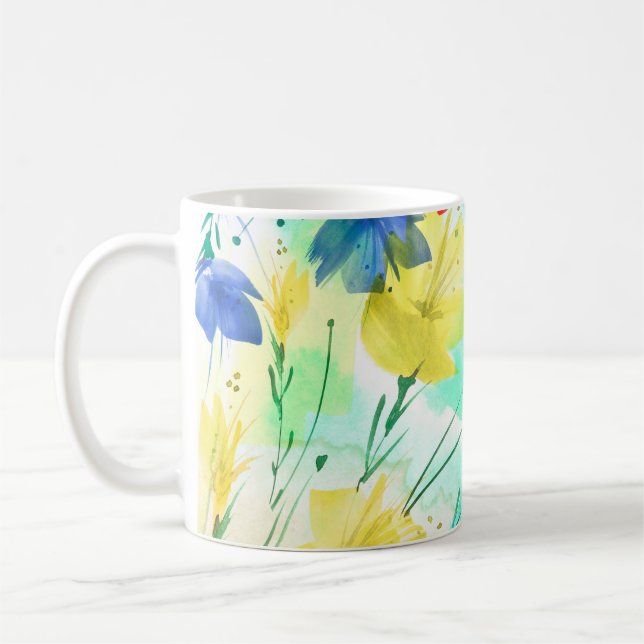Orchid Poppy Peony Mode Bouquet Kaffemugg (Vänster)