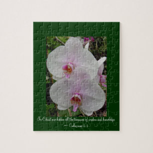 Orchid - rosablommar (den Colossians 2:3) Pussel