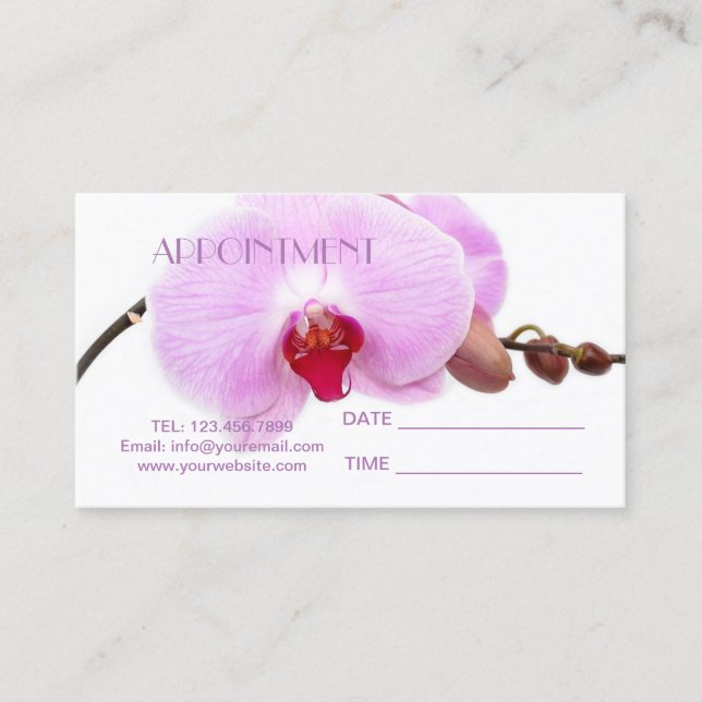 Orchid Salon SPA-massage Aromaterapi Möte Tidsbeställning Kort (Framsida)