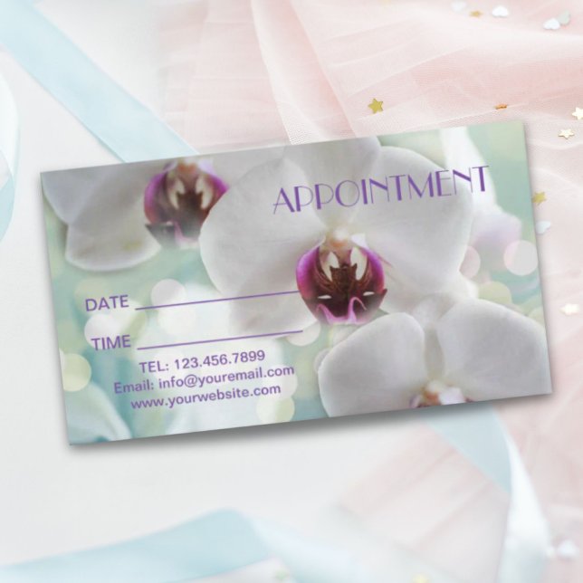 Orchid Salon SPA-massage Aromaterapi Möte Tidsbeställning Kort (Orchid Salon SPA Massage Aromatherapy Appointment)