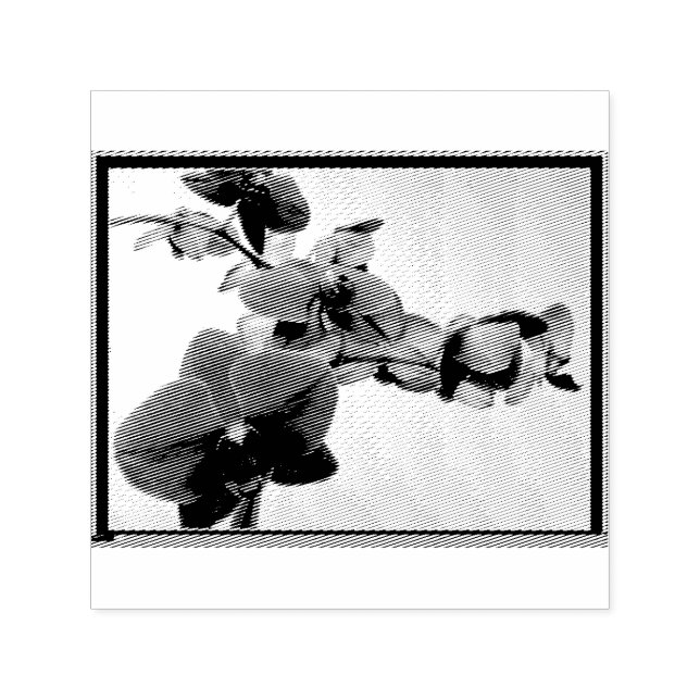 Orchid Self Inking Rubber Stamp Självfärgande Stämpel (Design)