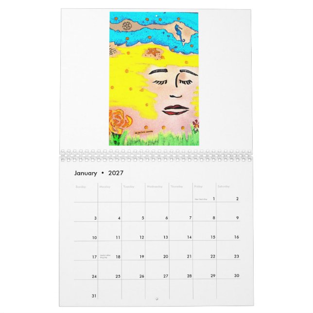 orchid som man har råd med konst vid det kalender (Jan 2027)