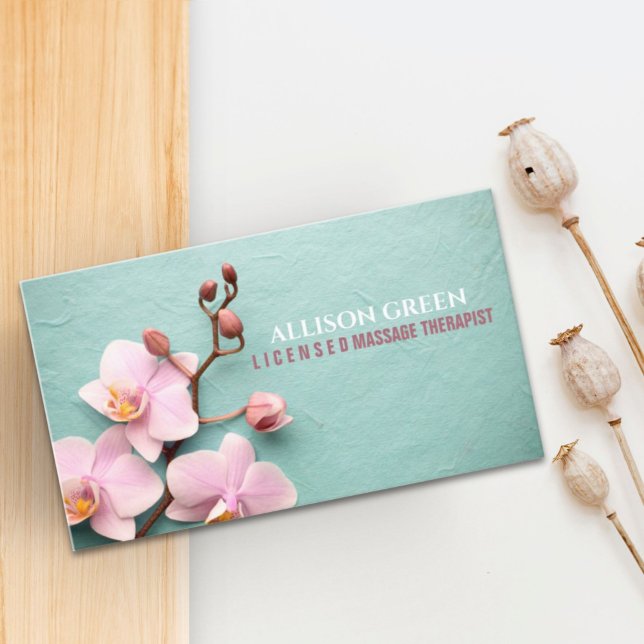 Orchid SPA Salon AromaTherapist Visitkort (Skapare uppladdad)
