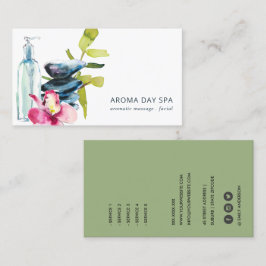 ORCHID STONE BAMBOO WATERCOLOR SPA MASSAGE TEERAPY VISITKORT