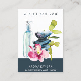 ORCHID STONE SPA MASSAGE THERAPY GIFT CERTIFICATE VISITKORT