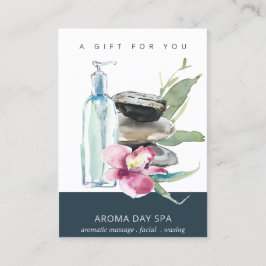 ORCHID STONE SPA MASSAGE THERAPY GIFT CERTIFICATE VISITKORT