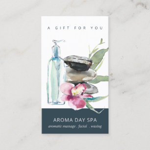 ORCHID STONE SPA MASSAGE THERAPY GIFT CERTIFICICE VISITKORT