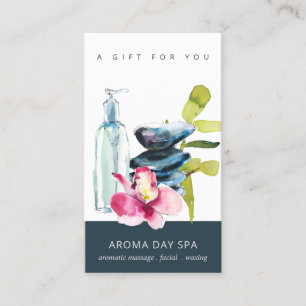 ORCHID STONE SPA MASSAGE THERAPY GIFT CERTIFICICE VISITKORT