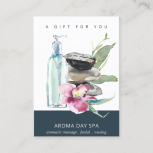 ORCHID STONE SPA MASSAGE THERAPY GIFT CERTIFICICE VISITKORT