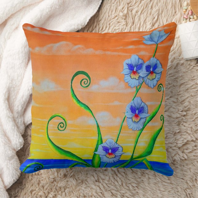 Orchid Sunset Kudde (Filt)