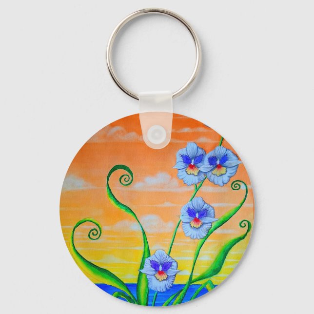 Orchid Sunset Nyckelring (Framsida)