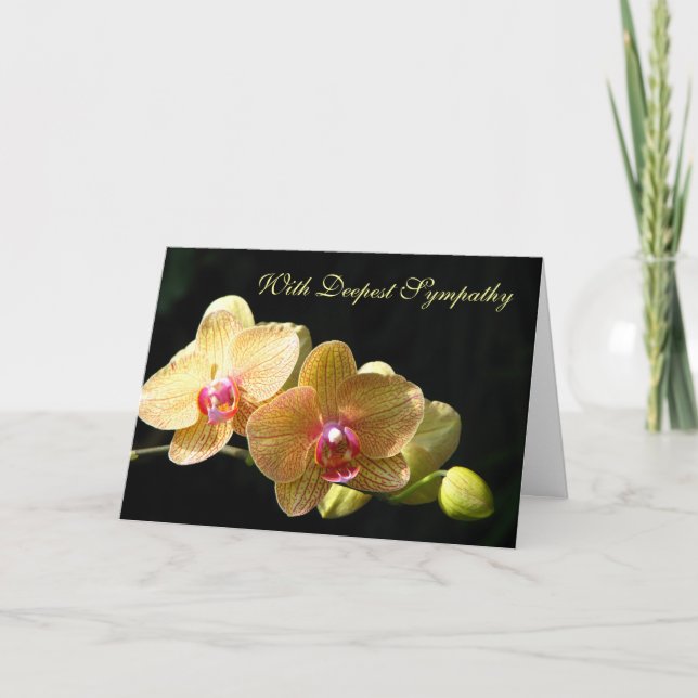 Orchid Sympathy Greeting Card Kort (Framsida)
