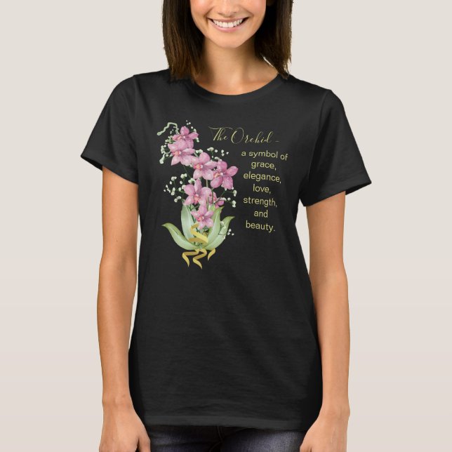 Orchid T-Shirt (svart) (Framsida)