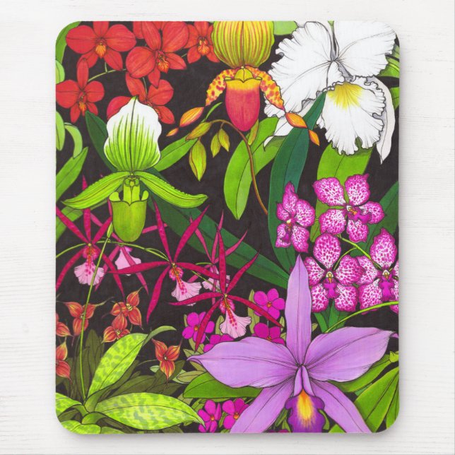 Orchid trädgårds- Mousepad Musmatta (Framsidan)