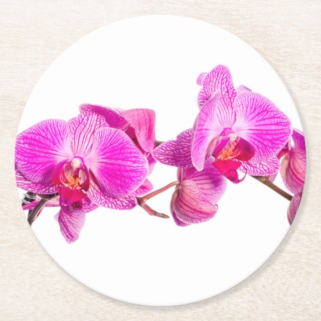 Orchid Underlägg Papper Rund (Framsidan)