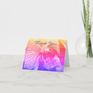 Orchid Up Close Rainbow Flower Tack You Card Kort