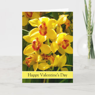 Orchid Valentine's Day Card w/ Victor Hugo Quote Kort