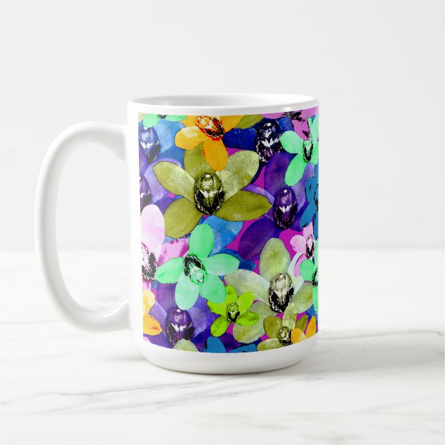 Orchid Watercolor Kaffemugg (Vänster)