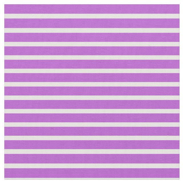 Orchid & White Linjer Mönster Tyg (Närbild)