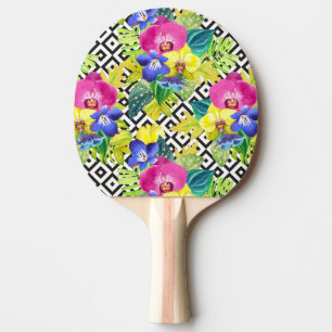 Orchidbegonia- och handflatanlöv pingisracket