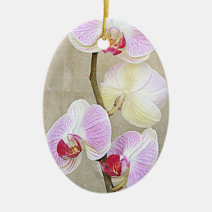 Orchidblommaprydnad Julgransprydnad Keramik