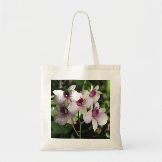 Orchideas hänger lös - välj stil & färga tygkasse (Framsidan)