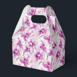 Orchidéer Party Förpackning Presentaskar<br><div class="desc">Favoritlåda för fest visas med en vacker lila orkidé blomstertryck. 
Anpassa denna vara eller köp som den är.
Tips: Lägg bara till dina fantastiska godsaker och lägg till lite festlig band.



Bilder med licens</div>