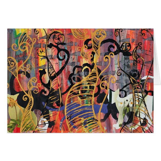 Orchidkatter Hälsningskort (Framsidan Horizontal)