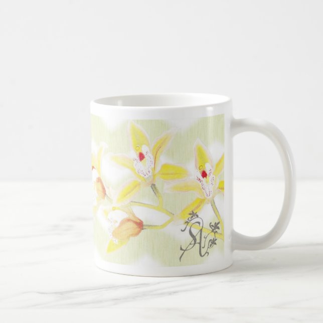 Orchidmugg för S A Kaffemugg (Höger)