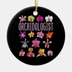 Orchidolog Orchid Älskare Flower Julgransprydnad Keramik