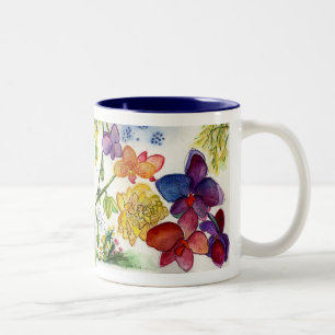 Orchids 39 och diptych 40 Två-Tonad mugg