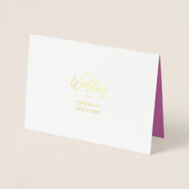 Orchids Bröllop Gold Foil OSA kort