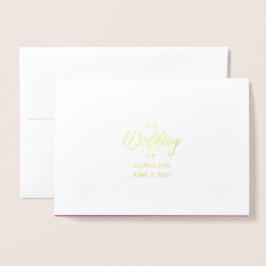 Orchids Bröllop Gold Foil OSA kort