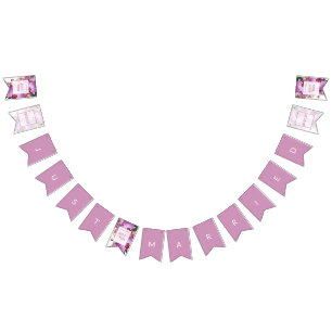 Orchids Bröllop Ny gifta buntbanderoll Vimplar