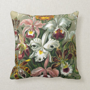 ORCHIDS: ERNST HAECKEL RETRO-BLOMMÖNSTER KUDDE