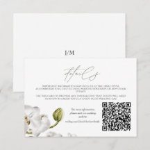 Orchids Frame Elegant Tropical Wedding QR code