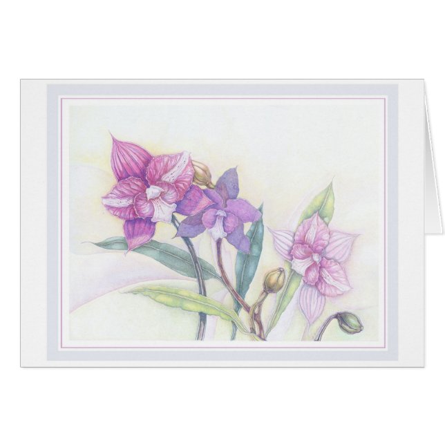 Orchids Hälsningskort (Framsidan Horizontal)