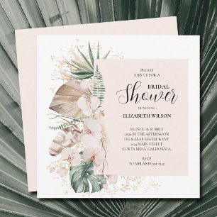 Orchids Handflatan Boho Möhippa Inbjudningar
