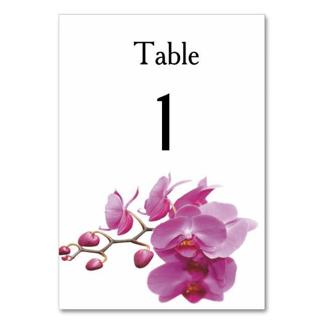 Orchids Inbillad Bröllop Paket Sets Kits Bordsnummer (Framsidan)
