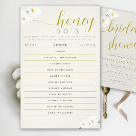 Orchids Möhippa Game Honung Do List Ecru Chic Flygblad