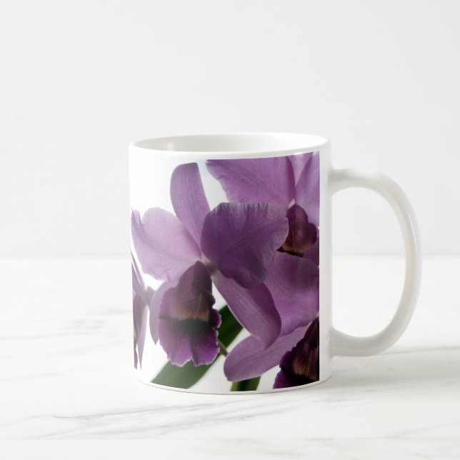 Orchids/mors dag--Födelsedaggåvamugg Kaffemugg (Höger)