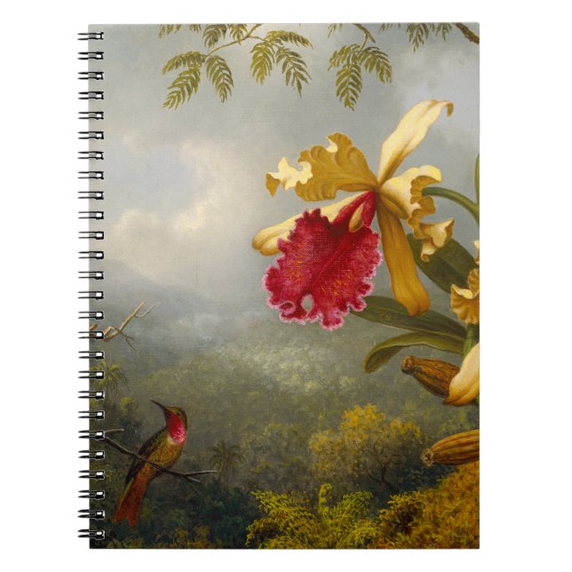 Orchids och Hummingbird Heade Anteckningsbok (Framsidan)