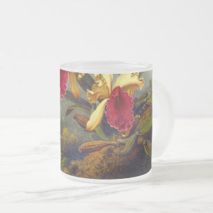 Orchids och Hummingbird Heade Frostad Glasmugg