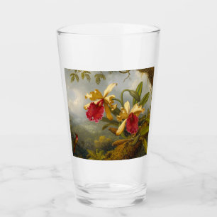Orchids och Hummingbird Heade Glaskopp