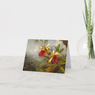 Orchids och Hummingbird Heade Inbjudan