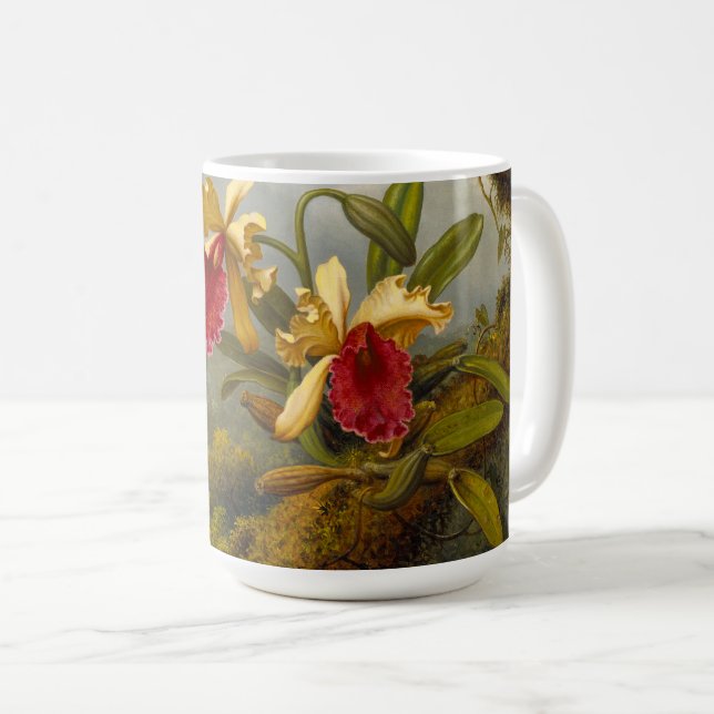 Orchids och Hummingbird Heade Kaffemugg (Framsida höger)