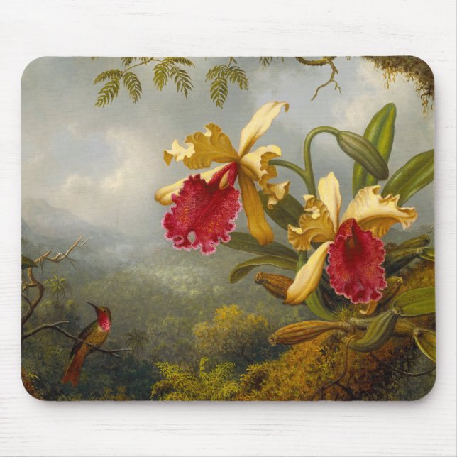 Orchids och Hummingbird Heade Musmatta (Framsidan)